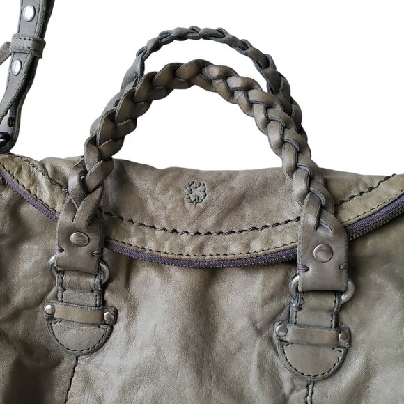 Lucky Brand Buttery Soft Leather Convertible Satchel Large Messenger Bag - Picture 5 of 16
